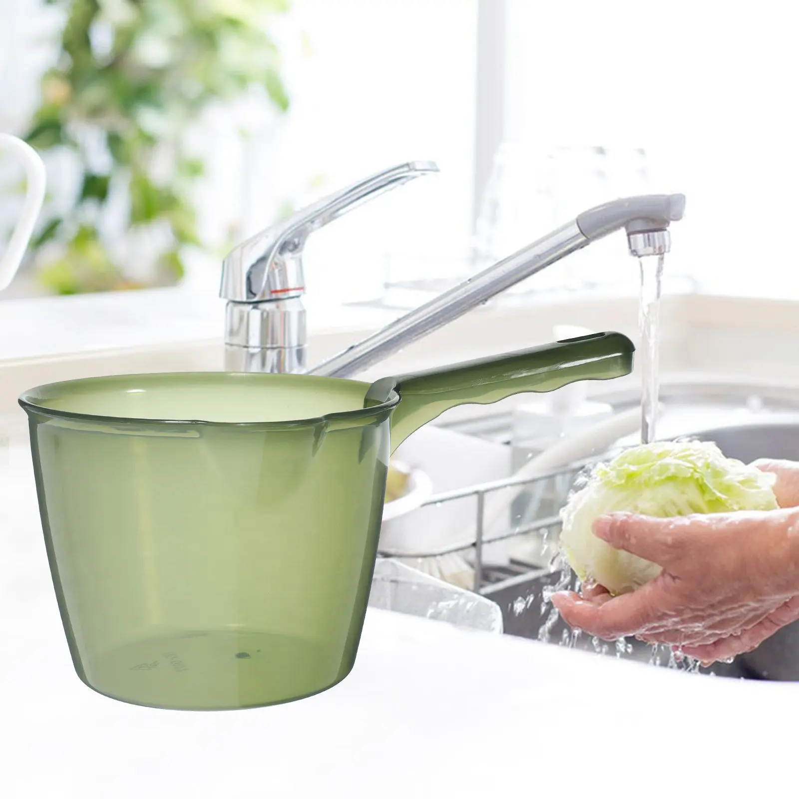 

Heavy Duty Long Handle Water Ladle for Home Kitchen Bathroom Bathtub Shower Plant Watering Multipurpose Plastic Ladle Water