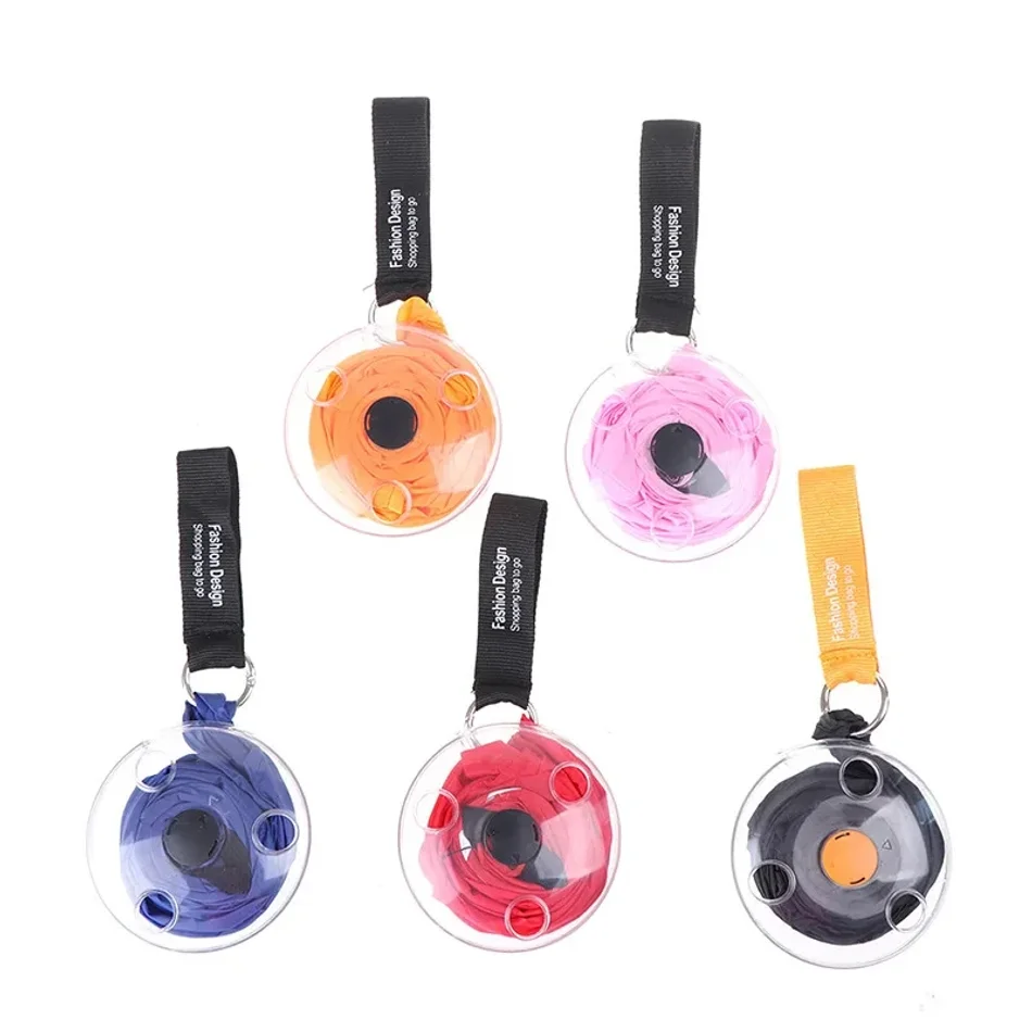 

1pc Folding and Stretching Storage Bag Supermarket Convenient Shopping Bag Rotating Storage Bag Small Disc Shopping Bag