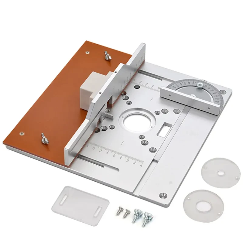 Imagem -05 - Alumínio Router Tabela Insert Plate Fixo Chassis Suporte Elétrica Madeira Fresagem Flip Board Guia Grupo Bancada Conjunto