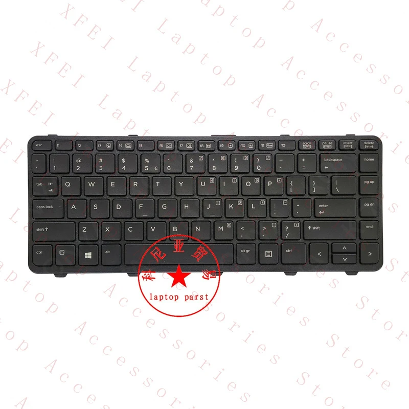 

D New US INTL Backlit Keyboard with Frame For HP ProBook 640 G1 645 G1 787294-B31