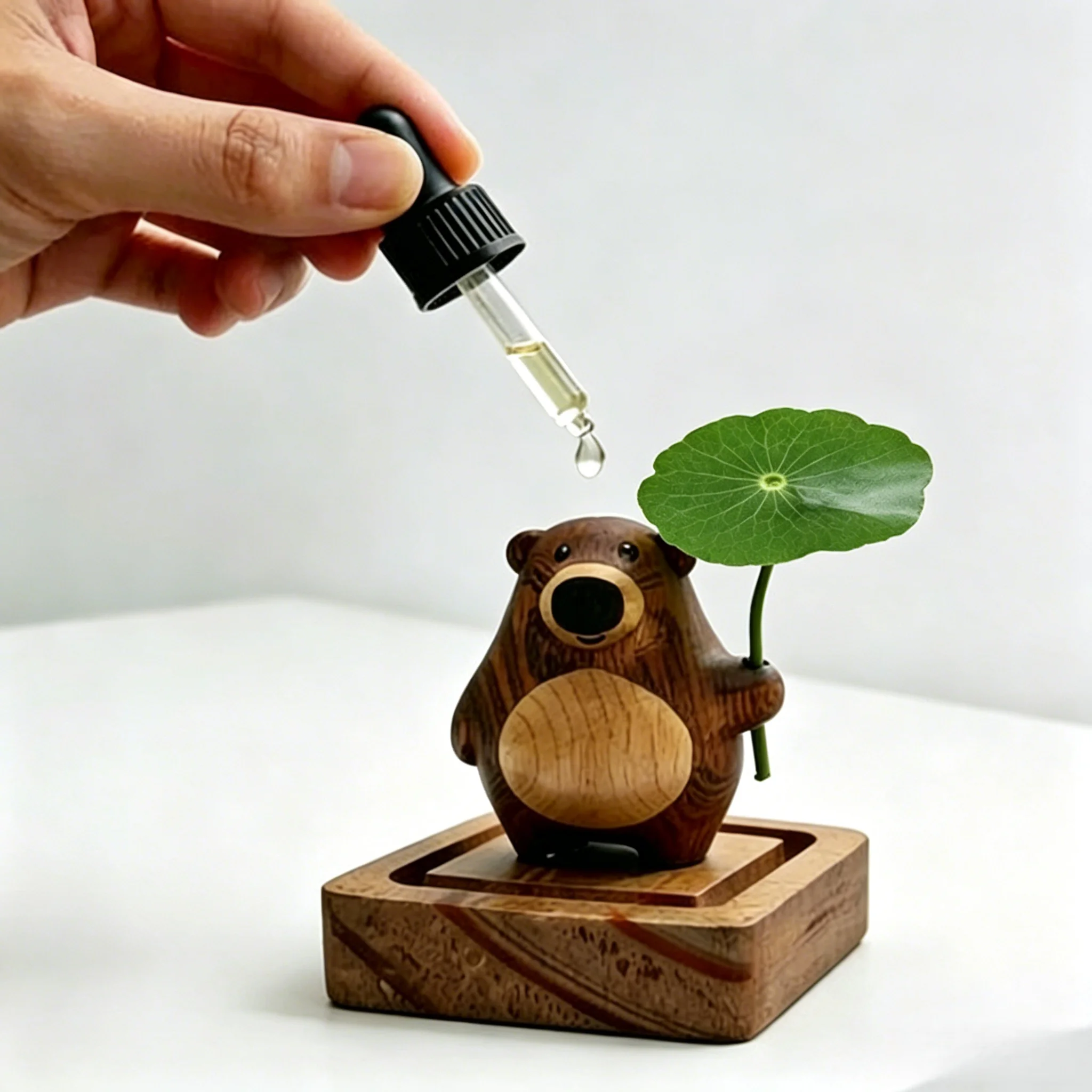 かわいいクマのアロマディフューザー木製クリエイティブエッセン - Desk Setup Essentials のレビューと価格