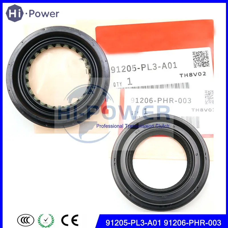 NEW OEM 91205-PL3-A01 / 91206-PHR-003 Driveshaft Gearbox Differential Oil Seals Gasket For Honda Civic Accord retainer