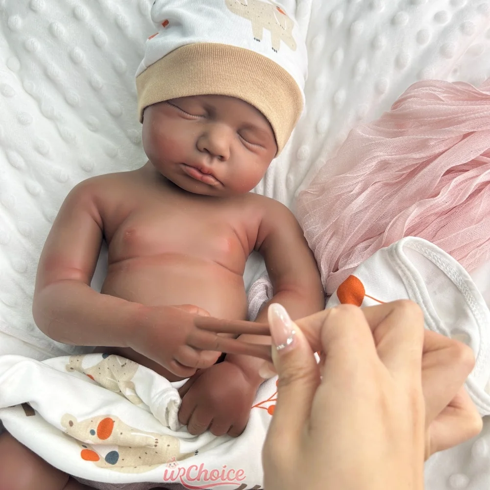 20インチの重みのあるプラチナシリコン製リボーンドール、女の子/男の子のルル、リアルで柔らかい、洗える新生児人形、不安解消ギフト