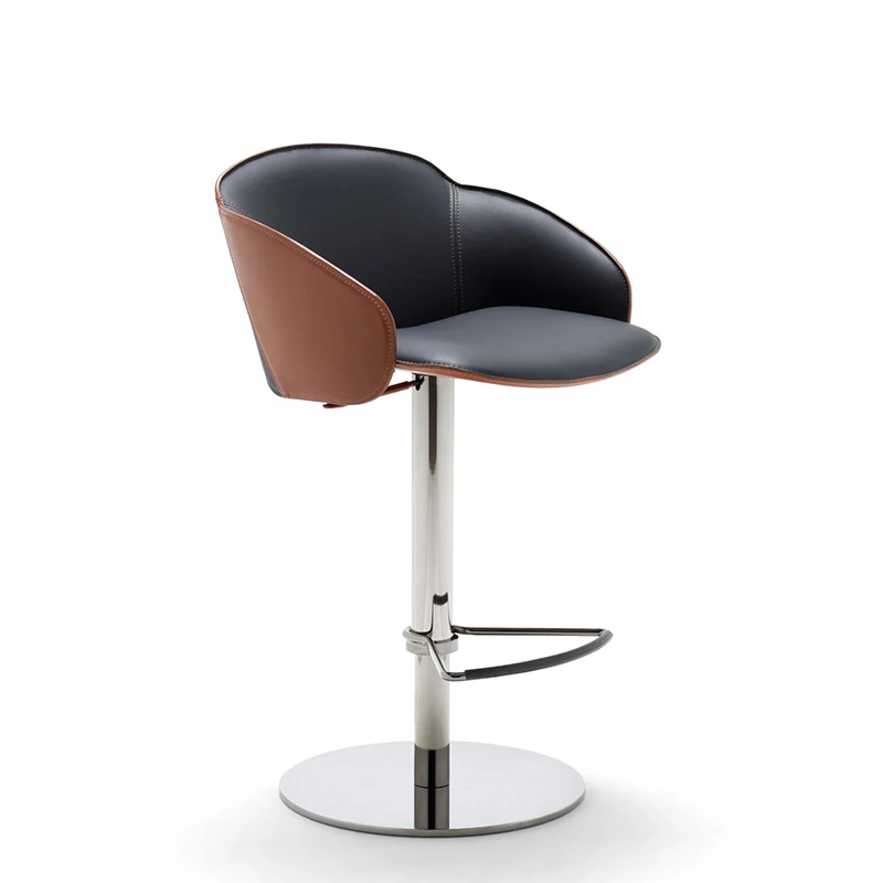 

Designer style bar chair Modern minimalist rotating lifting stainless steel bar chair