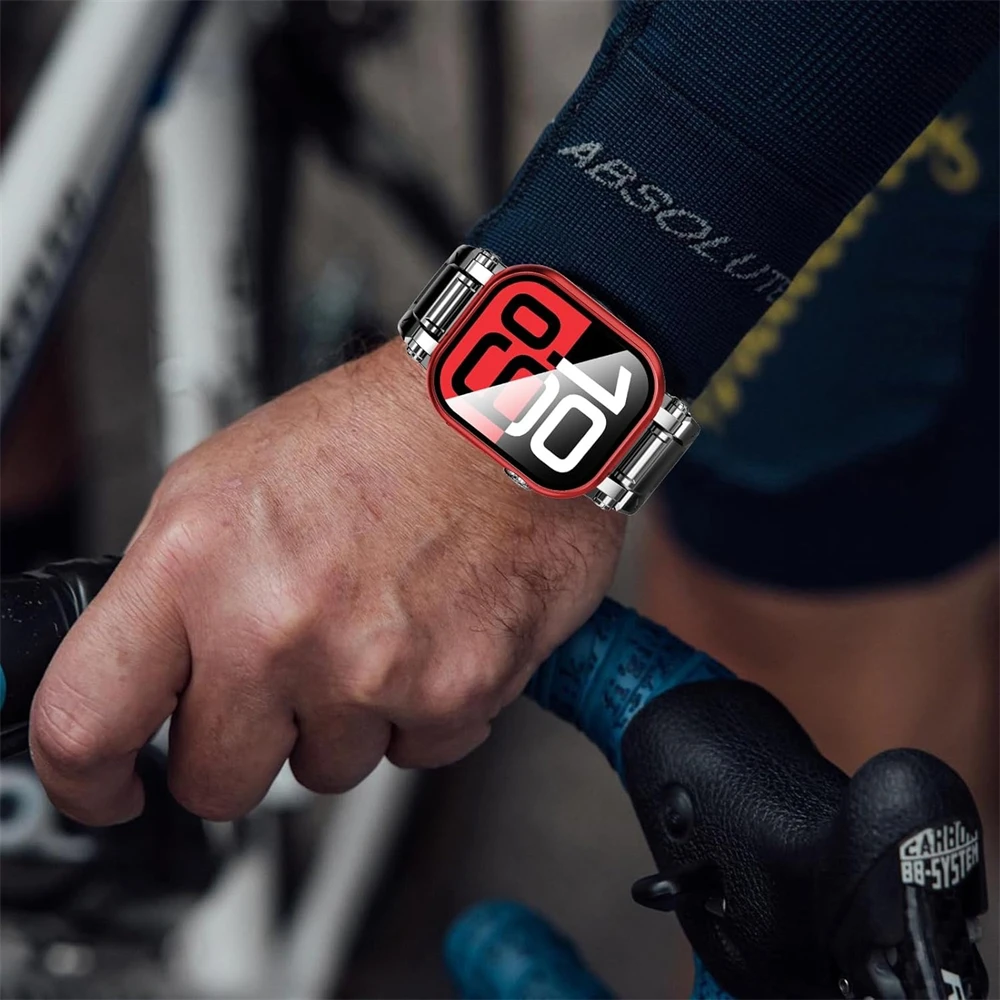 Vidrio + cubierta para Apple Watch funda 10 9 8 7 6 SE 5 iWatch accesorios Protector de pantalla Apple watch serie 44mm 40 41 45 mm 42mm 46mm