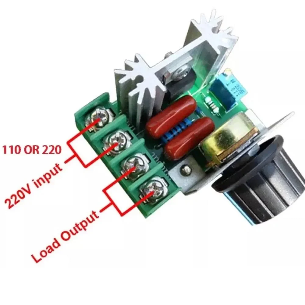 2pc 220V 2000W Motor Speed Controller SCR Voltage Regulator Dimmers Thermostat For Electric Furnace Water Heater Small Motor