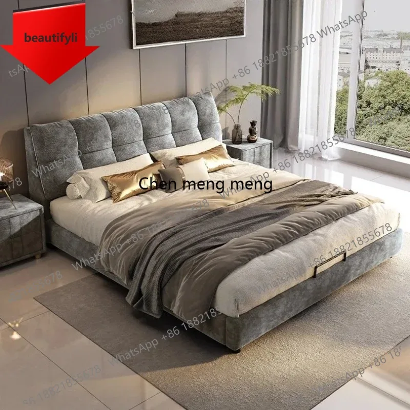 Base de Cama King Size de Lujo X188, Camas y Estructuras, Camas Dobles, Estructuras de Cama King Size con Cabecero, Muebles para el Hogar, Estilo Nórdico