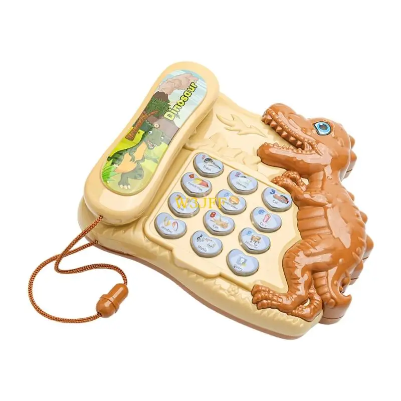 W3JF frühes Lernen Dinosaurierspielzeug mit 5 in 1 Funktionsgeschichtenmodus -Spiele Telefonsimulator für Kinder über 3 Jahre