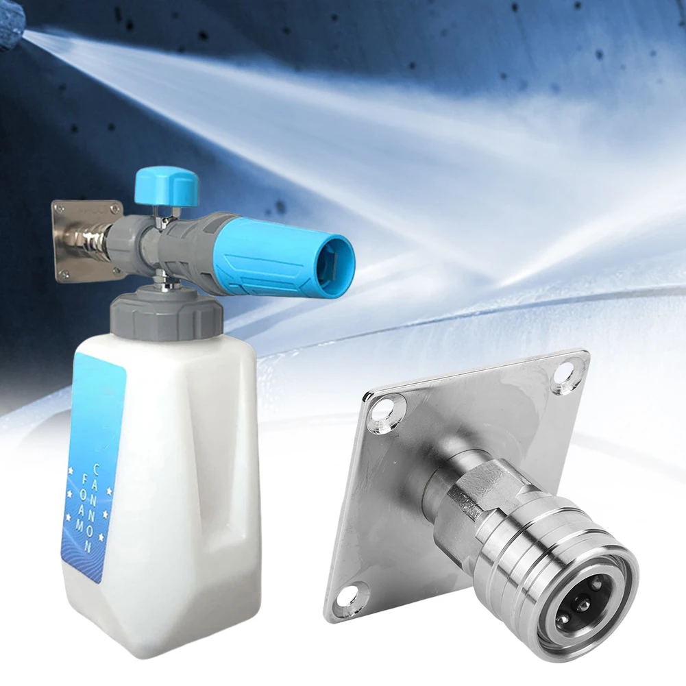 Wall Mountable Pressure Washer Accessories Stainless Steel Automatic Foam Cannon Holder Non Self-Locking Foam Cannon Wall Mount