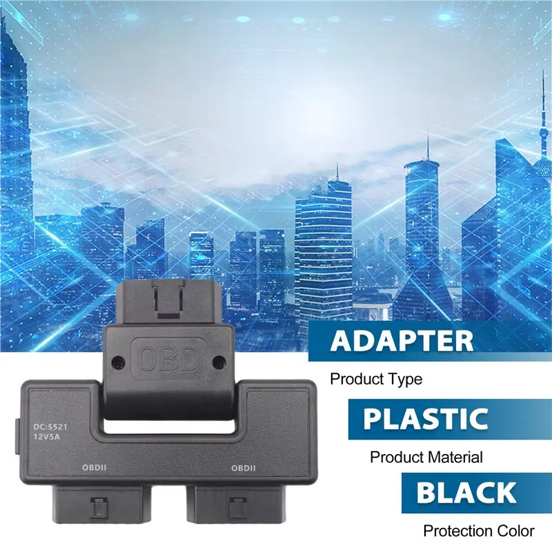 OBD2 One Divided Into Two Adaptor Cable Connector Adapter Wire 16 Pin 16 Core Cable Universal With Dc5521-M54K