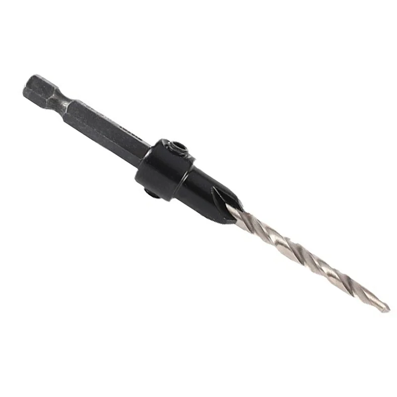 ABJO-5Pcs เหล็กความเร็วสูงปรับไม้ Countersink เจาะชุด Bit เรียวเจาะบิตสําหรับงานไม้ 4 6 8 10 12