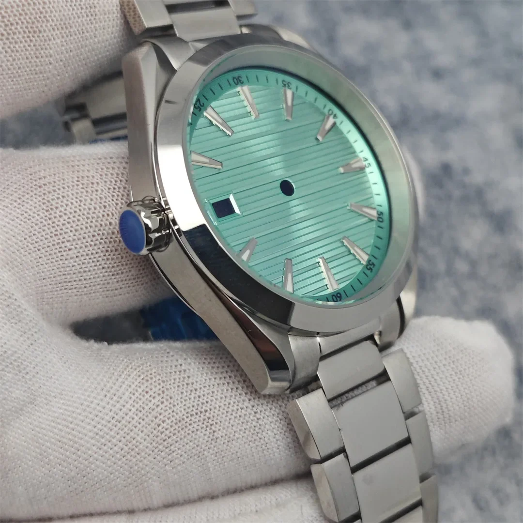 41MM Watch Case set for NH35/NH36 Movement with sapphire crystal Clear Back Steel Case+Strap + Dial + Hand  Watch Accessories