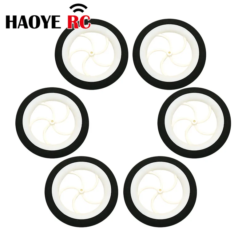 Haoye 2 Pcs/Lot Light Wheels (Sponge Tire) Color White D60/65mm For RC Airplane Replacement Toys DIY Plane Accessory