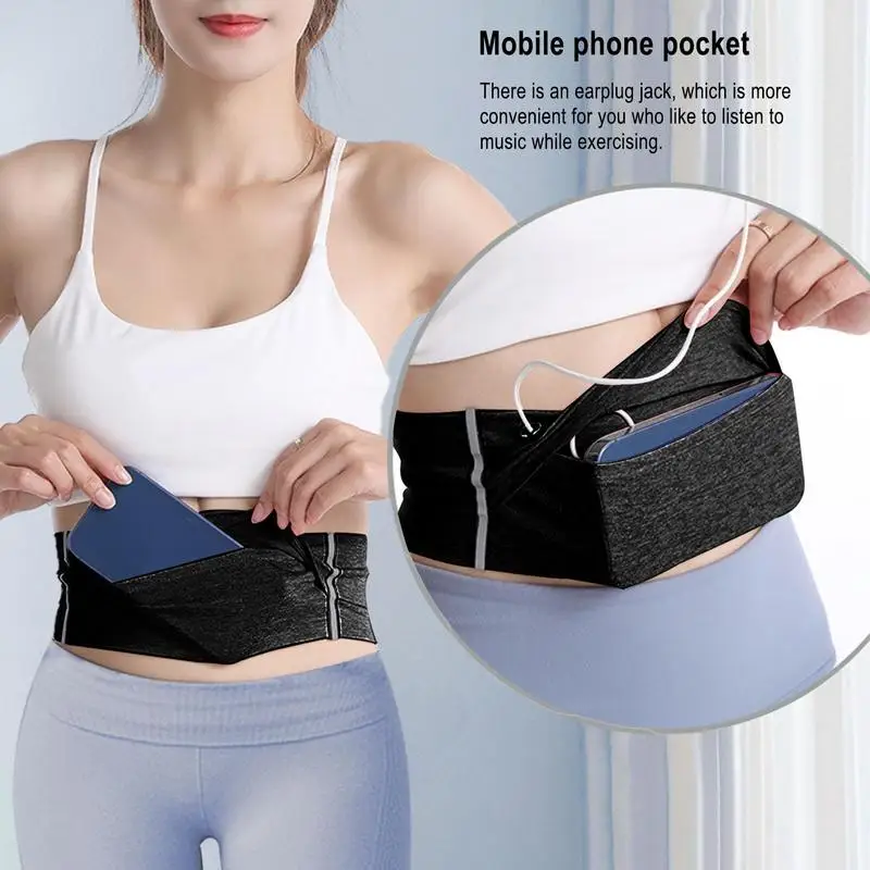 Running Belt For Men Women Money Belt And Running Fanny Pack With Reflective Strips Travelling Money Phone Holder Waist Pouch