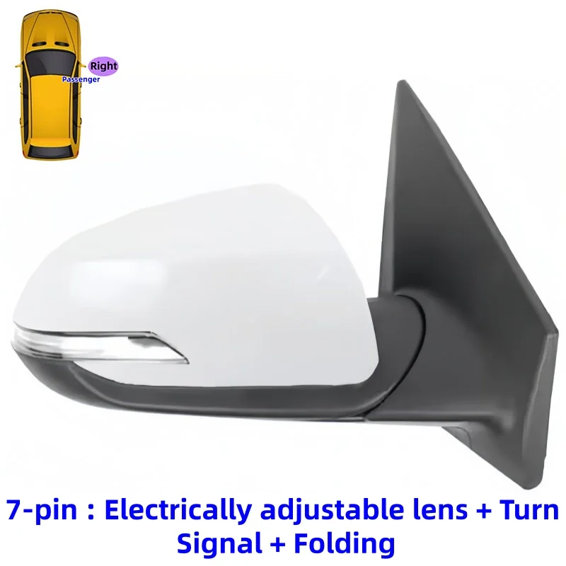 Elektrisch verstelbare lens knipperlicht verwarmings- en inklapbare 7/8-pins auto achteruitkijkspiegelset voor Kia Rio 2018 2019 2020 2021