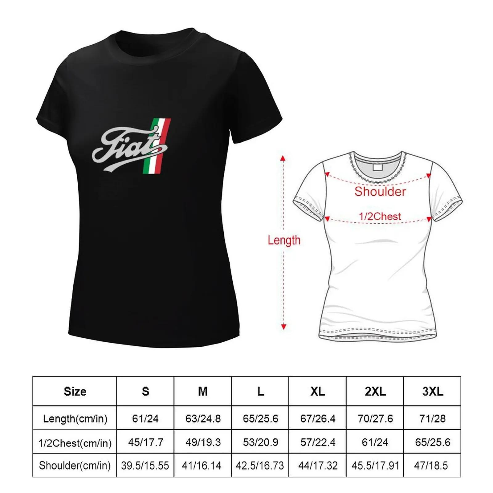 Old school FIAT T-Shirt quick drying cute clothes lady clothes customs Women's cotton t-shirt