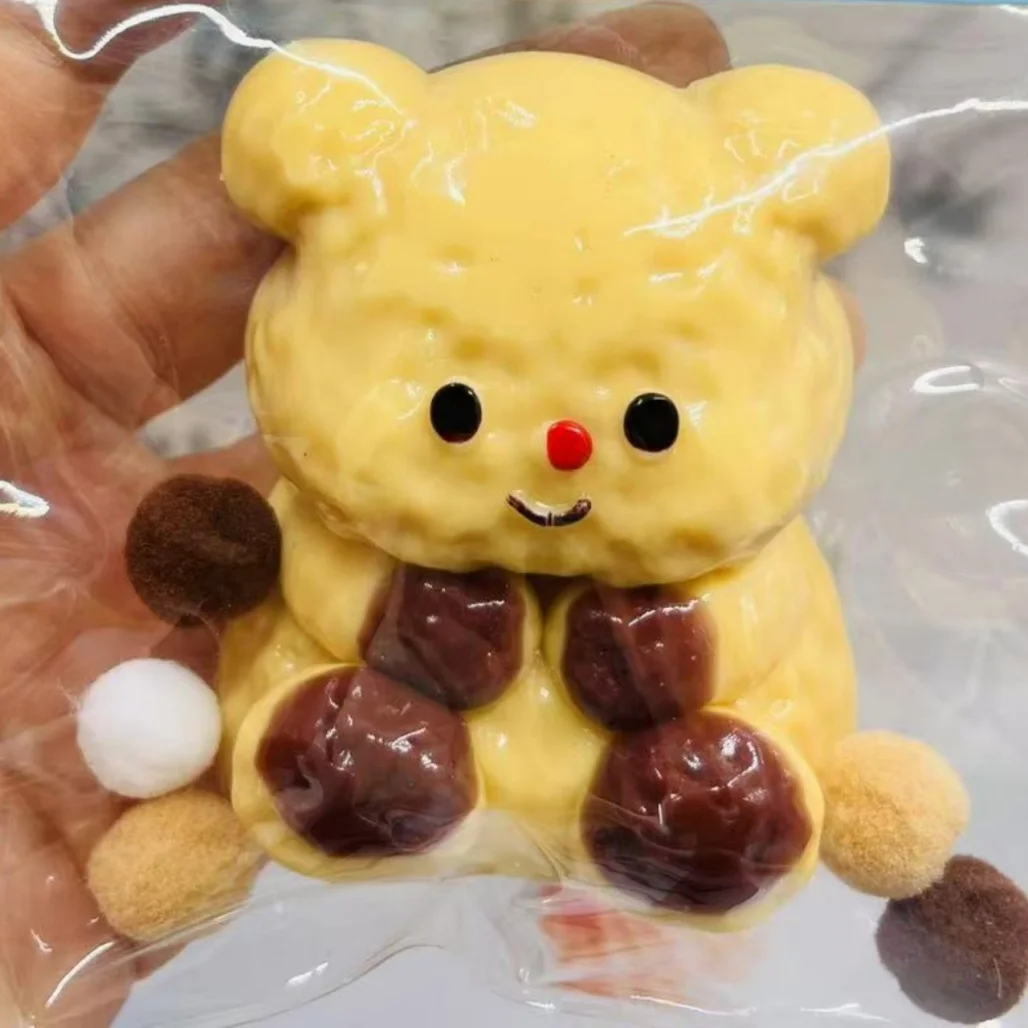 

Плюшевая игрушка Медвежонок Баттер, сенсорная игрушка-антистресс из TPR для детей и взрослых