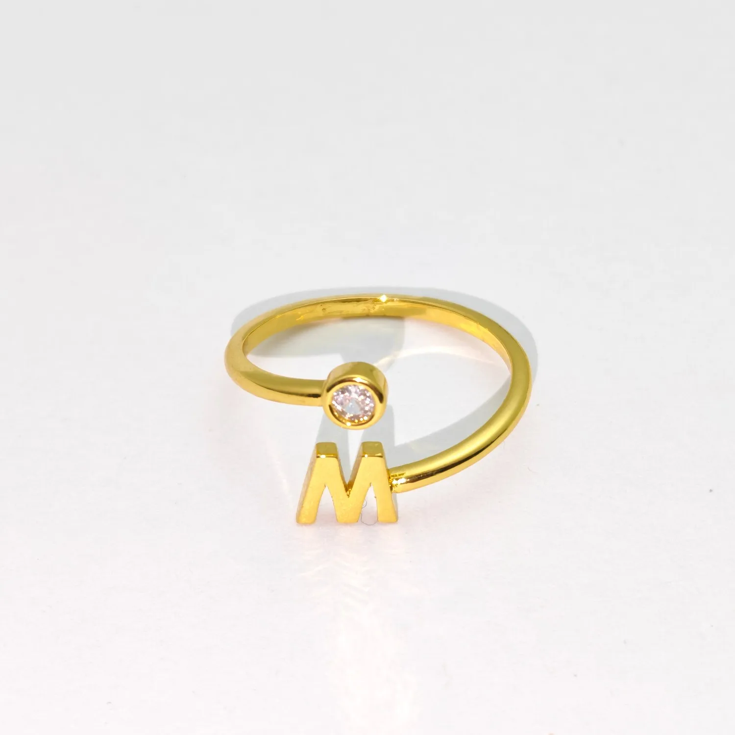 حلقة أولي مخصصة من DOREMI مع زركونيا مكعبة قابلة للتعديل بحجم مخصص للنساء #4