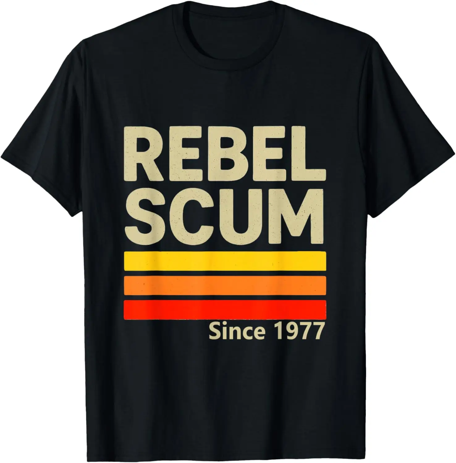 Rebel Scum Since 1977 Classic Retro Iconic Vintage Saying T-Shirt Short Sleeve Tee Print on Demand Camisas Streetwear