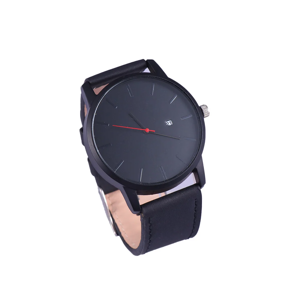 

Men'S Quartz Watch Black Dull Polish Design Stylish Waterproof Wristwatch For Sports Fashion Casual Daily Use Mens Watch