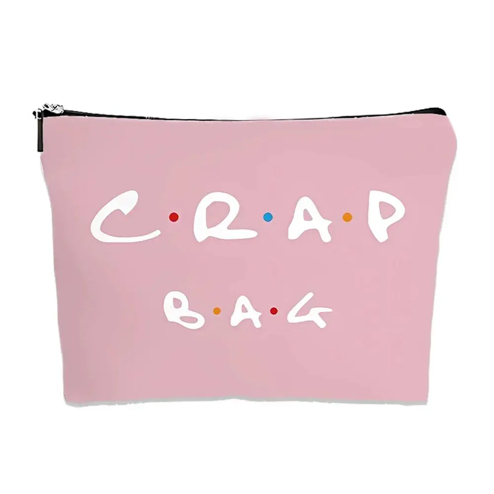 رسالة طباعة المرأة حقيبة مستحضرات التجميل خفيفة الوزن المحمولة السفر حقيبة أدوات الزينة الحد الأدنى مخزن للمكياج حقيبة سستة غسل حقيبة