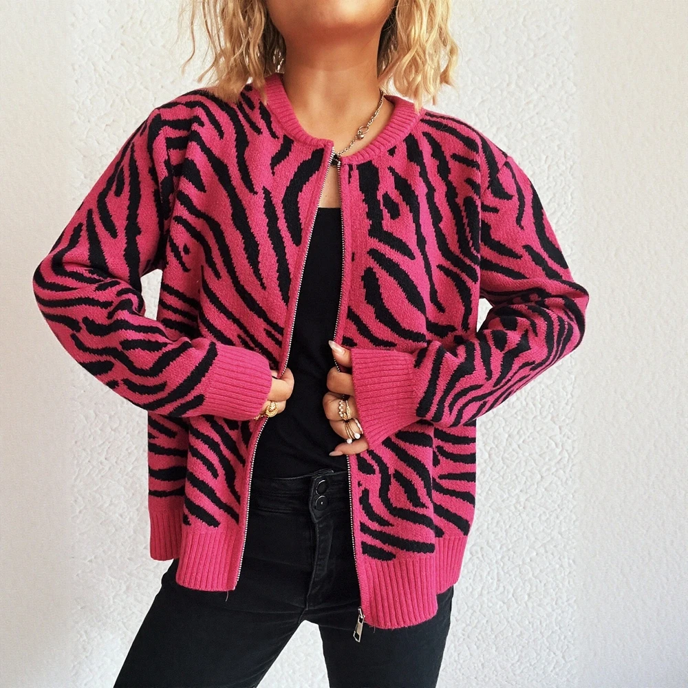 

Кардиган с длинным рукавом и круглым вырезом, осенне-зимняя одежда, украшение на пуговицах, свободный крой, женский трикотаж с открытой передней частью