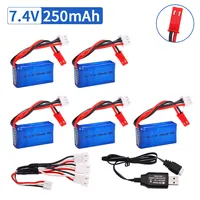 LIPO Battery 7.4V 250mAh 25C For Orlando Hunter 1:35 RC Remote Control climbing Car accessoriesr Battery/Charger Sets 2S BATTERY