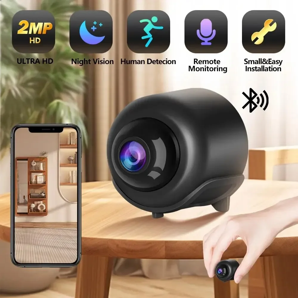 2Mp Hd Mini Wireless Baby Monitor Security Surveillance Camera With Night Vision Audio Video Recording And Ip Connectivity Featu