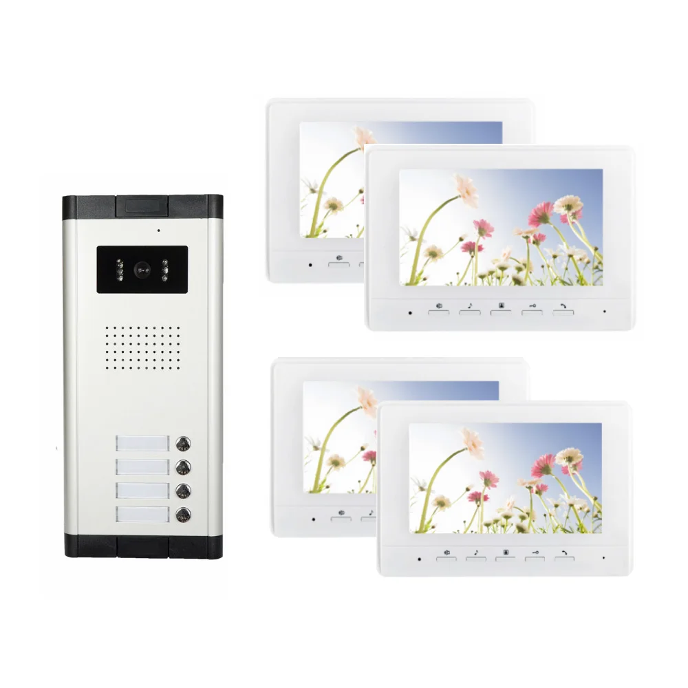 2-12 Units Building Video Intercom System Apartment Video Doorbell Door Phone For Home Monitor Night Vision Camera Kits