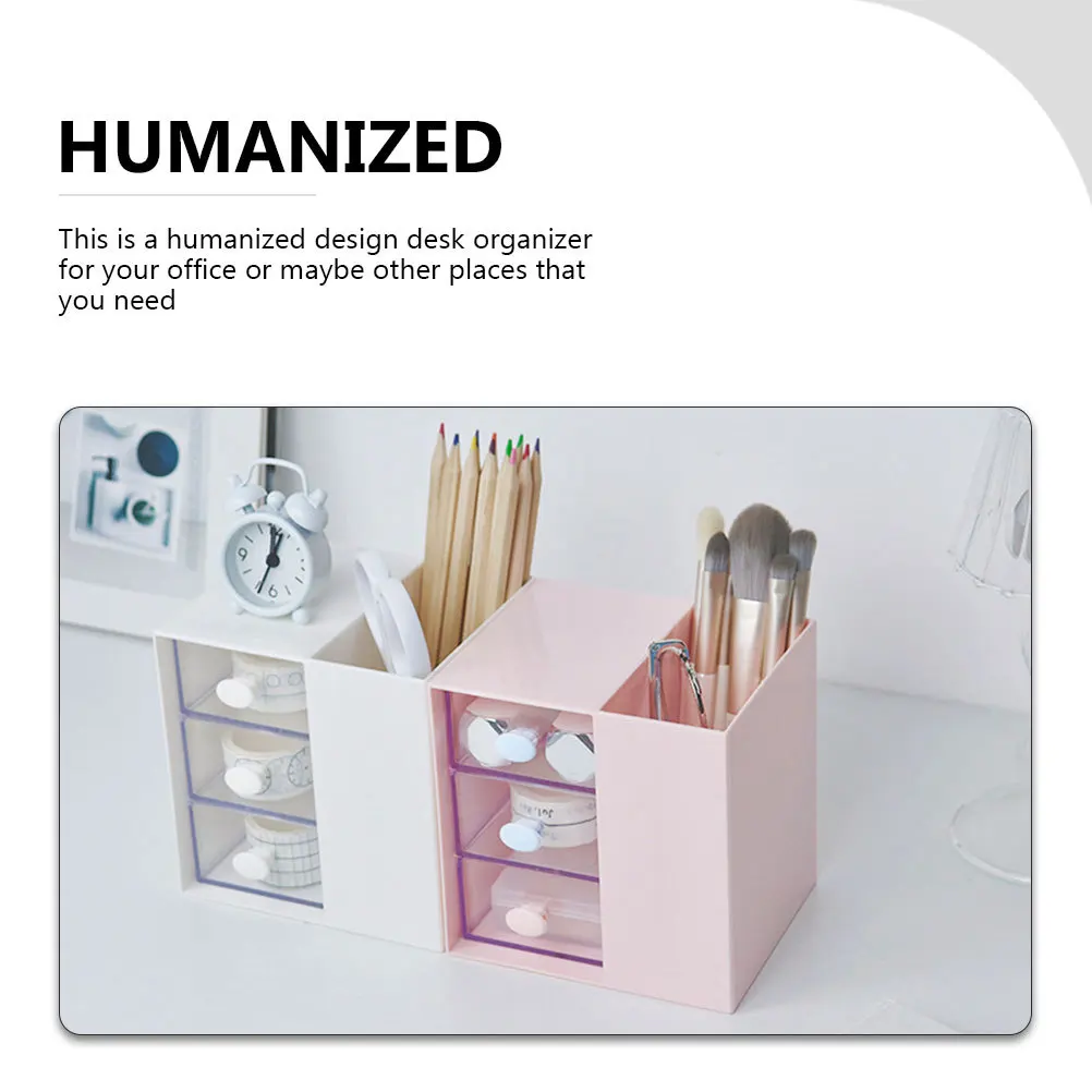 

Large Capacity Pen Box Multi-Function Desktop Organizer Storage Container For Office Stationery Supply Household Desktop