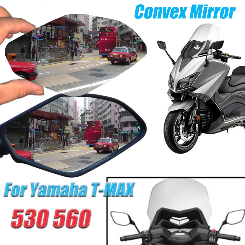 Rétroviseur convexe avec lentille de Vision latérale pour Yamaha T-MAX TMAX 530 560 XMAX300 YZF-R3
