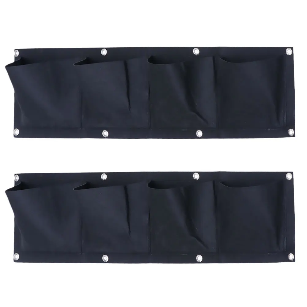 

2 pcs Plant Grow Bags Hanging Wall Planter Pocket Vertical Garden Space Saving Nursery Bag For Vegetables Herbs