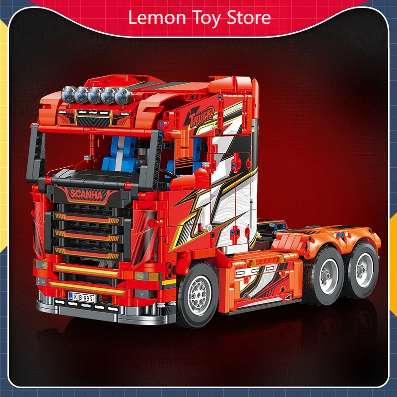 

JJ9070 Scania Heavy Duty Truck Head Building Blocks Toy Assembly Model Educational Play Vehicle Collectible for Kids