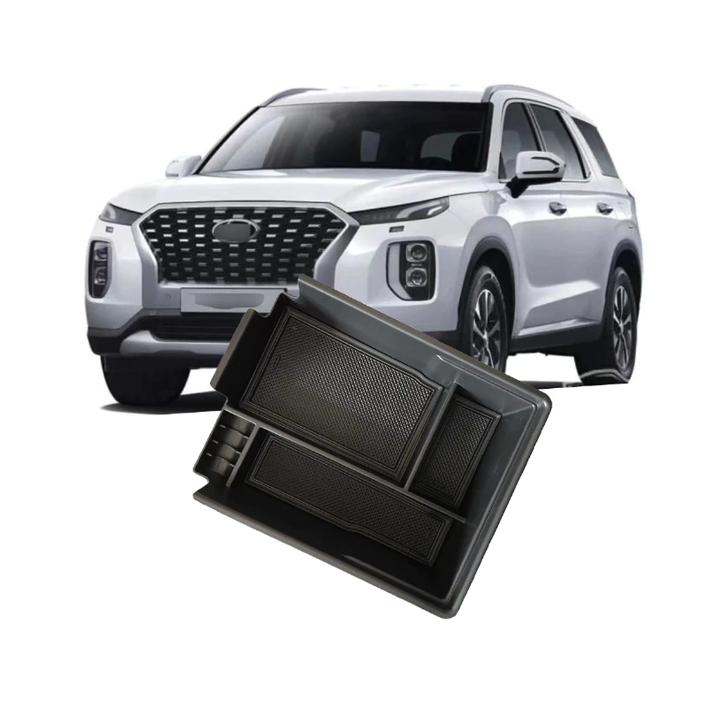 For Hyundai Palisade 2020 2021 2022 2023 2024 Armrest Storage Box Tray Organizer Central Bracket Container Car Accessories