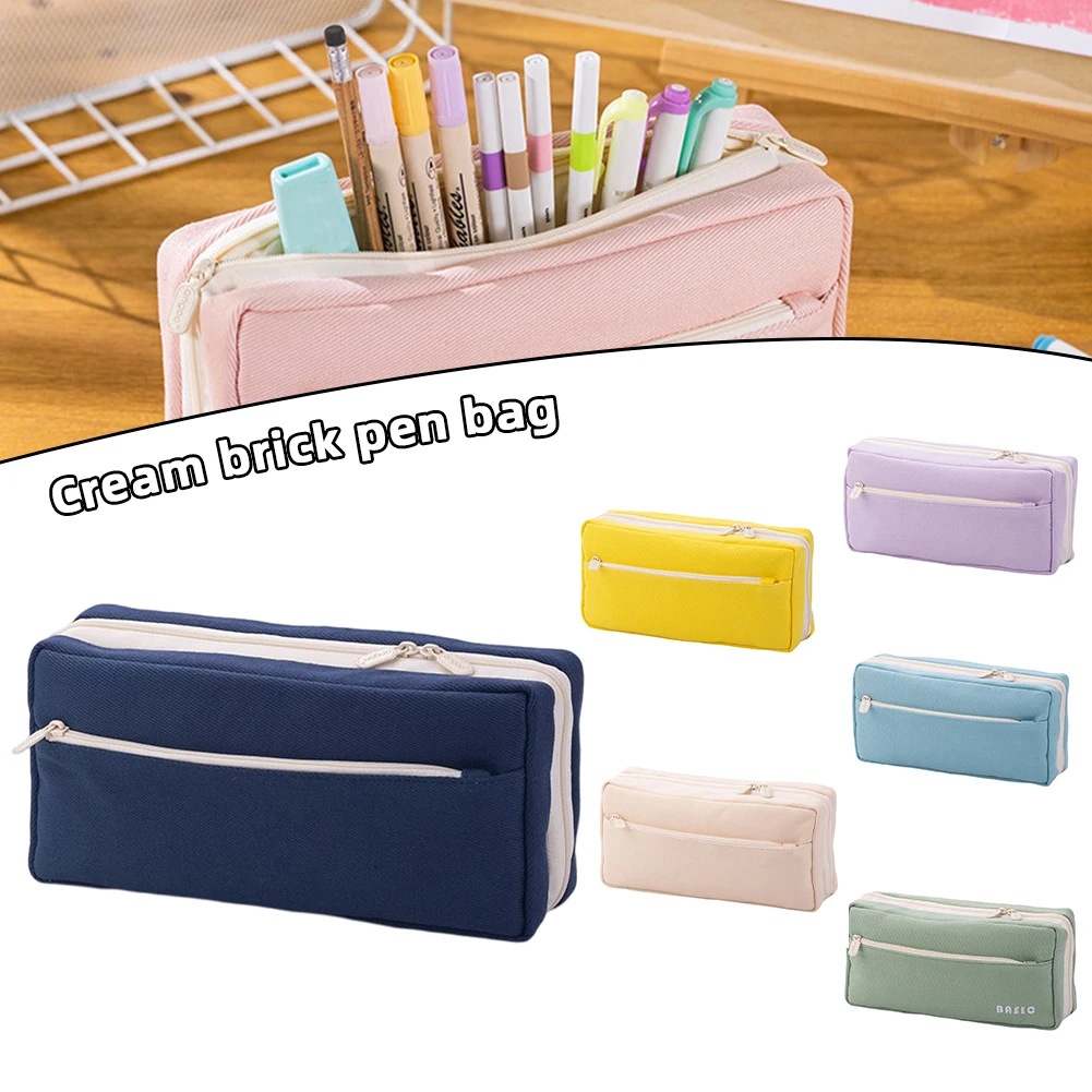 Kids Boys Girls Large Capacity School Pencil Case Pen Bag Student Pencil Cases Cosmetic Bag Stationary Organize Office Supply