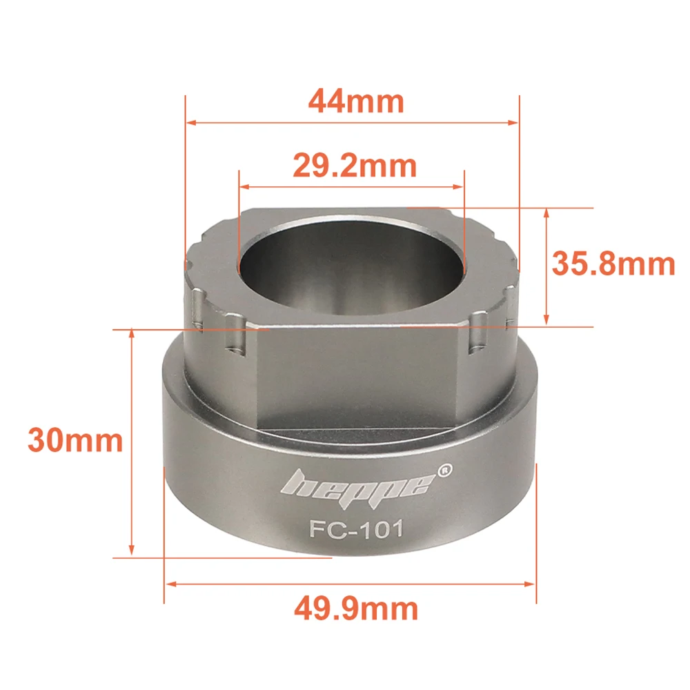 HEPPE Fahrrad-Kurbelgarnitur-Abzieher für Sperrring 44mm 16T, Werkzeug zum Entfernen des Sperrrings, Reparaturwerkzeug für Fahrrad-Tretlager und Centerlock-Sperrring – Detail 2