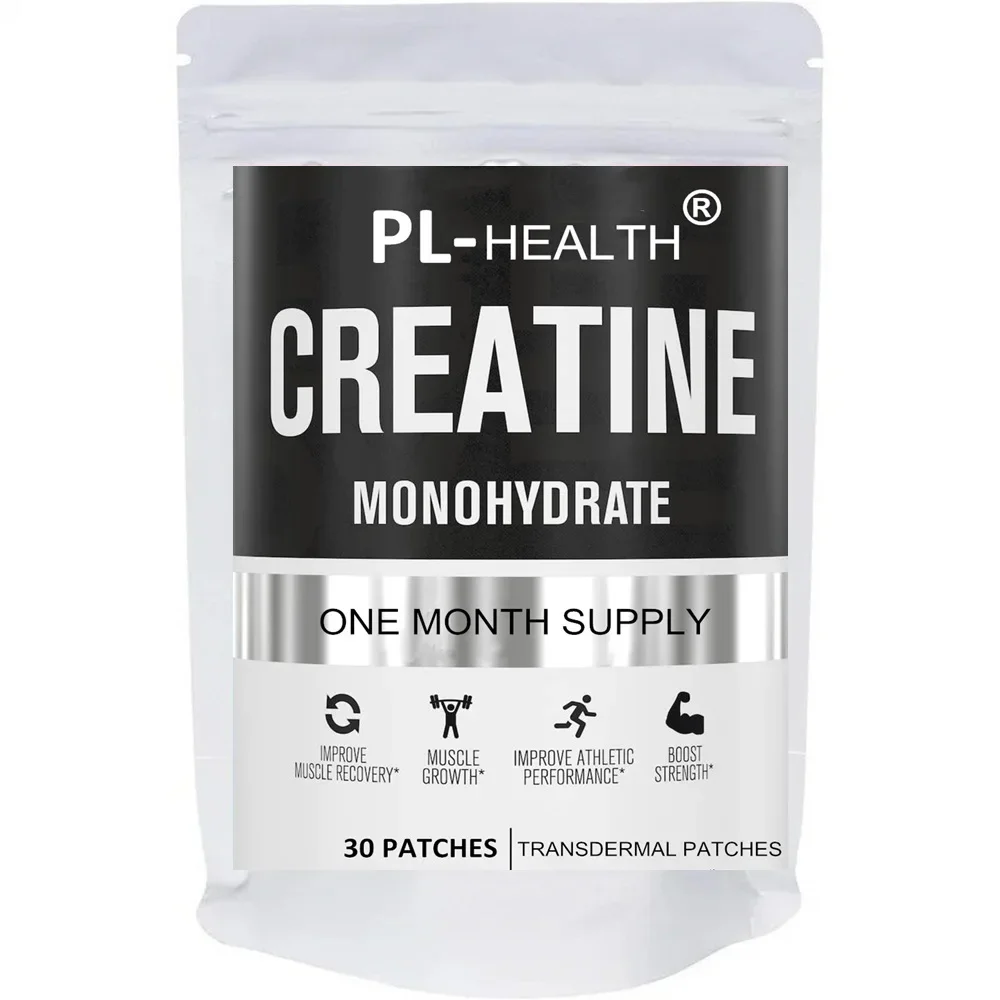 Creatine Monohydrate Transdermal Patches for Muscle Growth, Increased Strength, Enhanced Energy Output 30 Patches