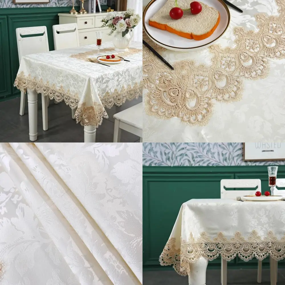 

Коричневая кружевная скатерть в деревенском стиле с антикварным цветком для стола для пикника в фермерском доме, обеда на открытом воздухе и декор для вечеринки в деревенском стиле