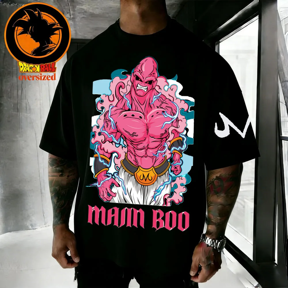 2026 Summer Dragon Ball Majin Buu Retro High-quality Cotton Men's Oversized T-shirt Family Unisex Children's Casual Shirt