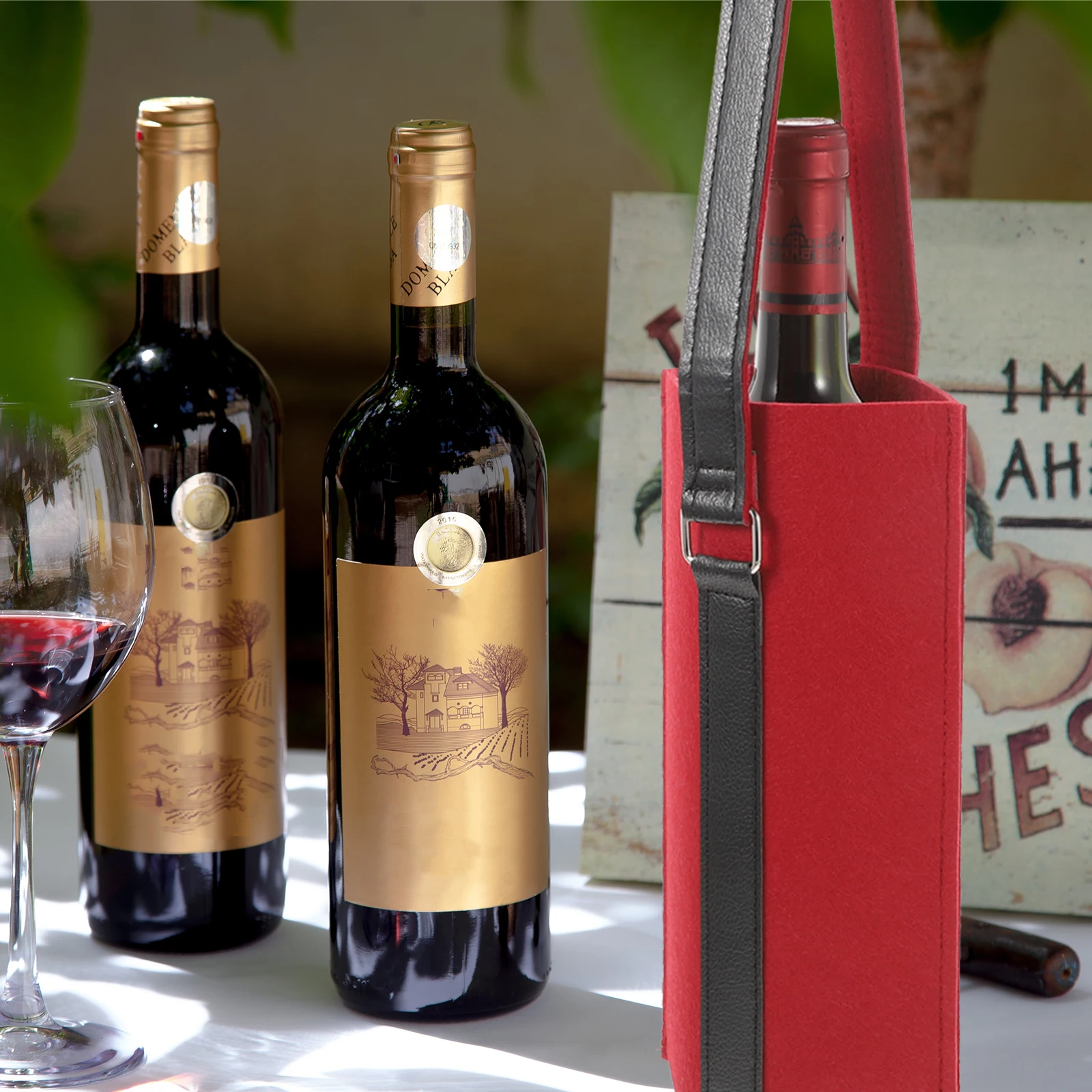 

Tote Bag Bottle Transport Bags Felt Protector Carrier Holder Grocery