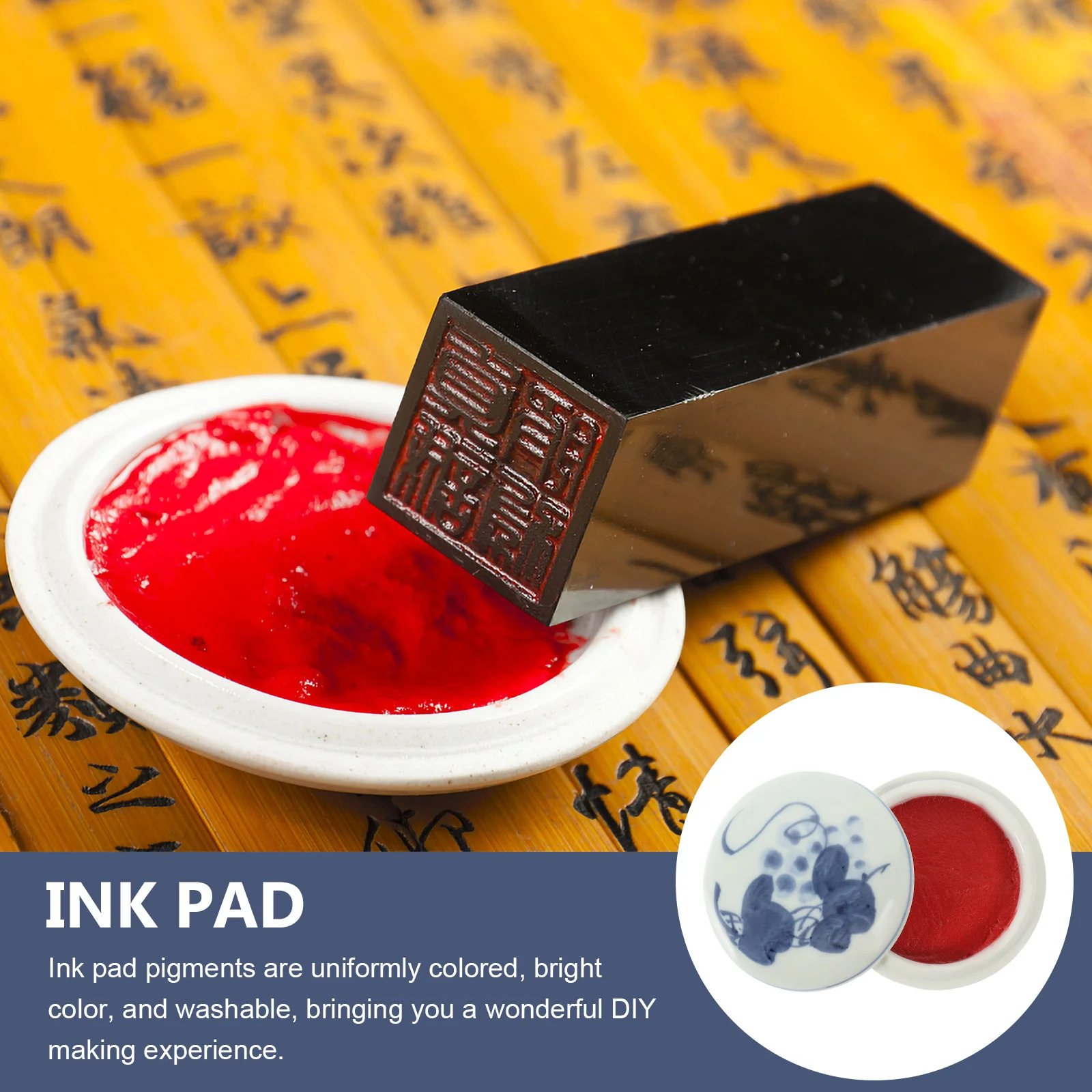 1 قطعة لوحة الحبر الأحمر لطلاء الخط Diy بها بنفسك الحرفية قسط قابل للغسل متعددة الأغراض صندوق سيراميك Inkpad مدرسة مكتب الفن ختم استخدام