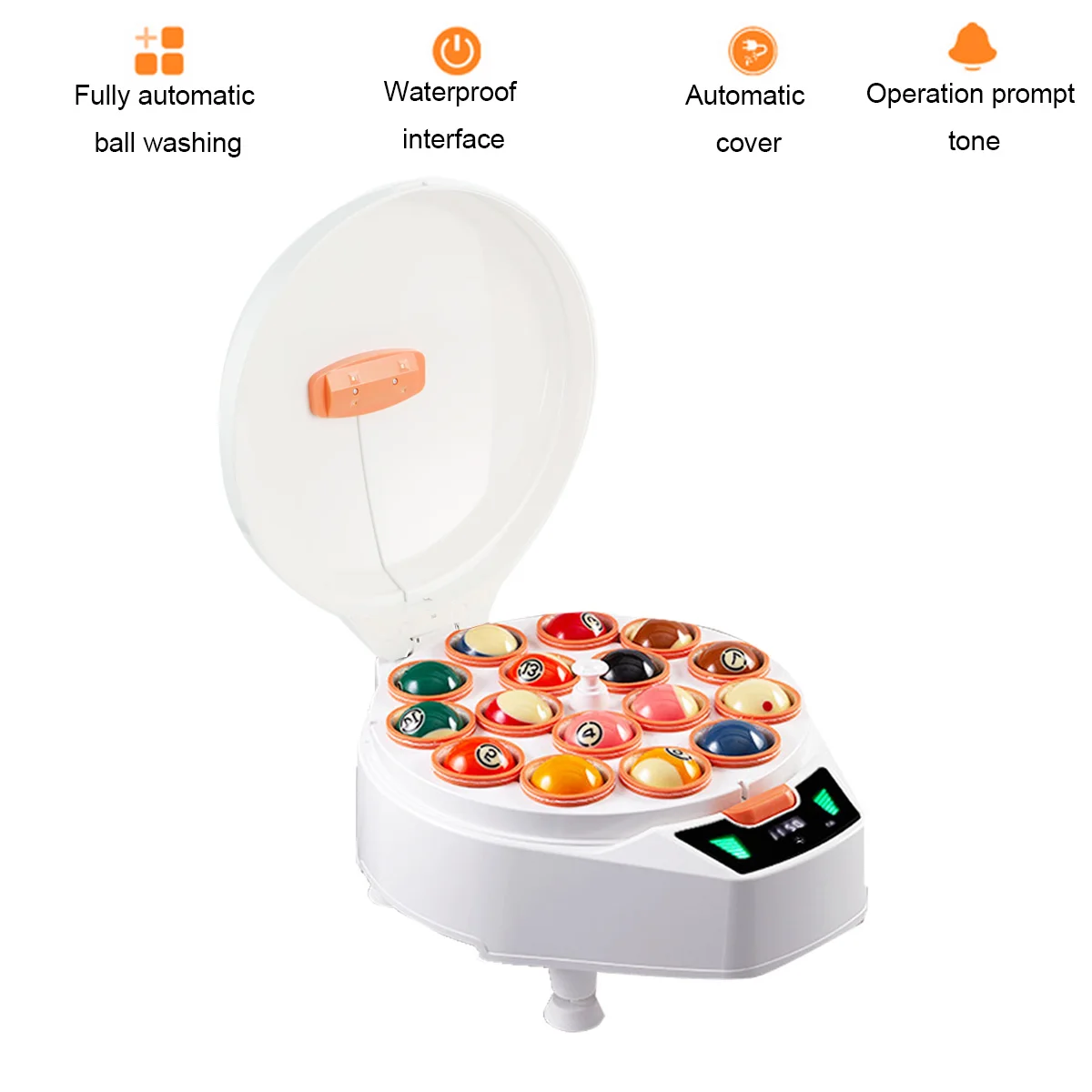 Limpiador automático de bolas de billar, accesorio de limpieza de 16 bolas, con Control de pantalla táctil, 180W