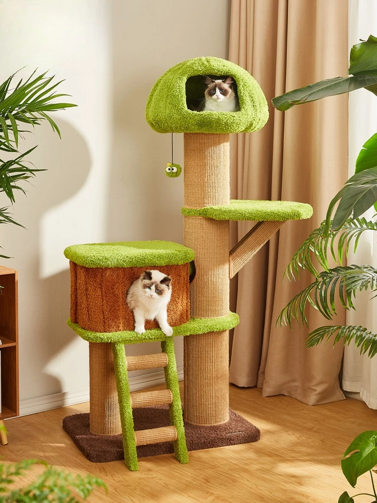 

Интегрированный универсальный игровой комплекс Meow Want Tree Forest: домик на дереве, лесенка, гнездо, для всех сезонов
