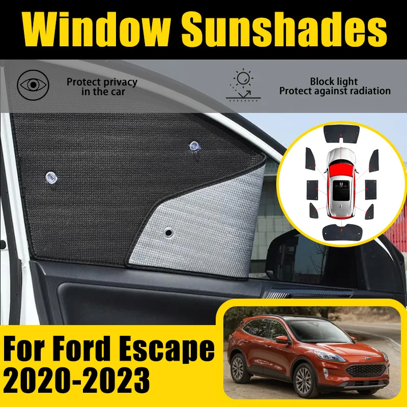 

Car Full Covers Sunshade For Ford Escape MK4 2020-2023 2021 2022 Sunshades Car Anti-UV Sun Visors Window Coverage Accessories