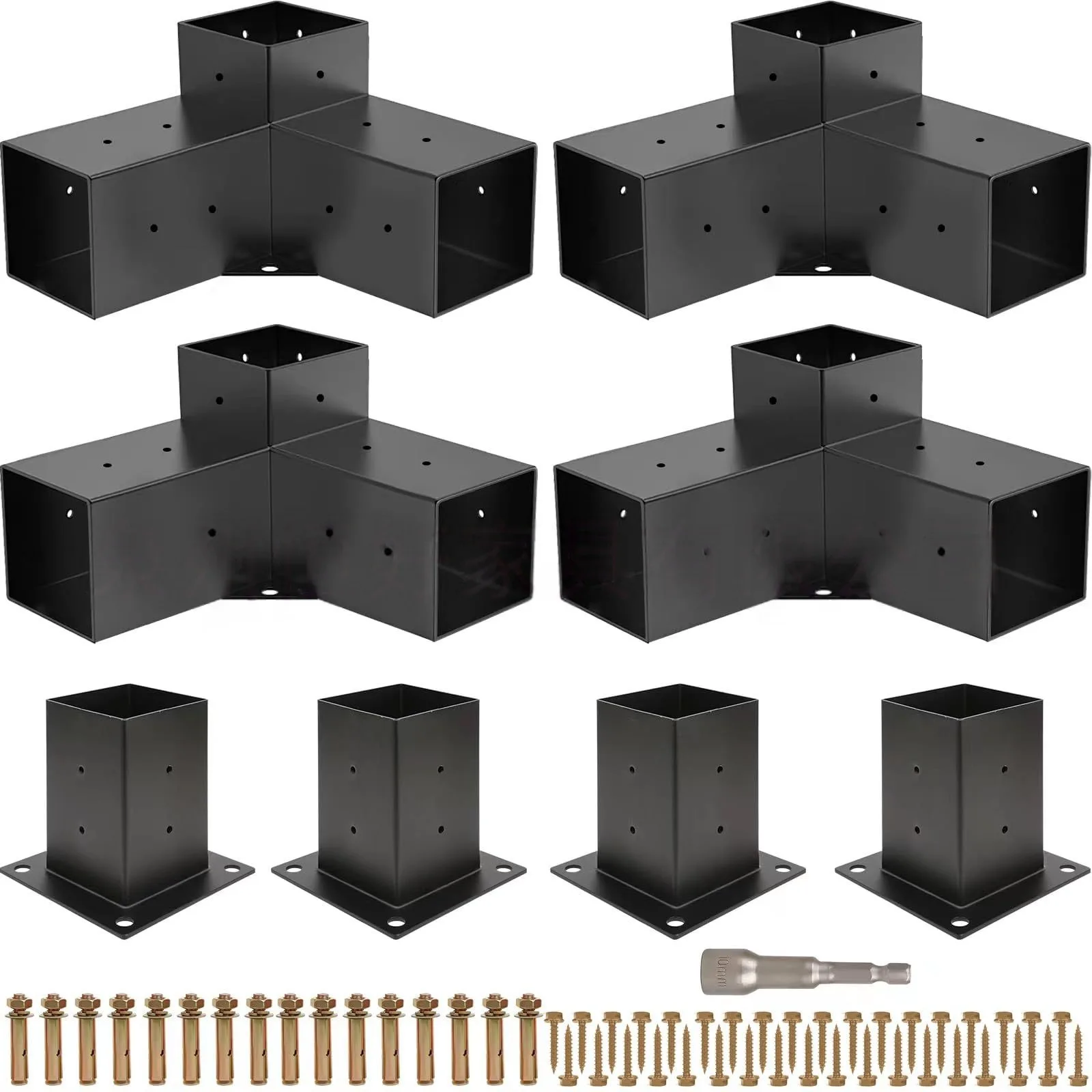 Pavilion Connector, Pergola Wooden Post Bracket Wood Joinery Kit, Canopy Base
