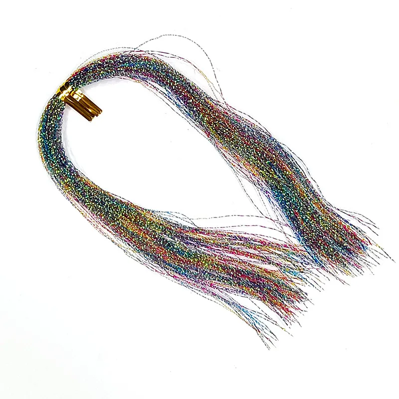7 Beutel Rotierender heller fluoreszierender Kristall Flashabou Krystal Lametta Flash Fliegenbinden Spitzenmaterial Salzwasser-Jig-Bindegeräte – Detail 10