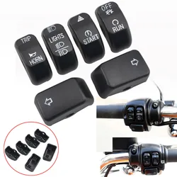Motorcycle Hand Control Switch Cap Kit Switch Housing Button Cover For Harley Dyna 12-17 Softail 11-15 Sportster XL 883 1200 14+