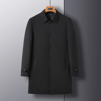 Men's Long Business Trench Coat 4 2026 autumn men's high-quality Business Trench Coat single breasted trench coat men long Casual Windbreakers Good Quality jacket 4
