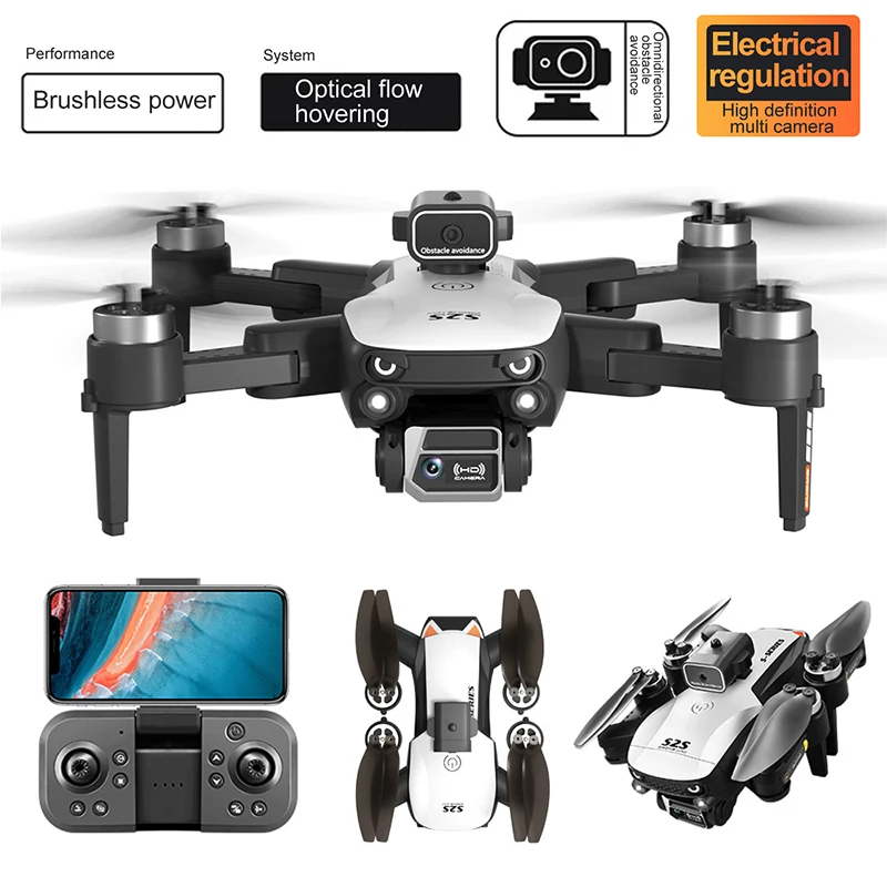 S2S Professional 6K HD Dual Camera 360° Obstacle Avoidance Battery Life 25 Minutes Remote Control Drone Optical Positioning Toy