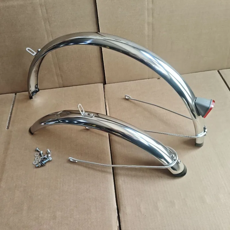 Bicycle Fenders for DAHOU 20 Inch Tail Light Equipped Mudguard Stainless Steel Splash Guard Multi Model Universal Bicycle Parts